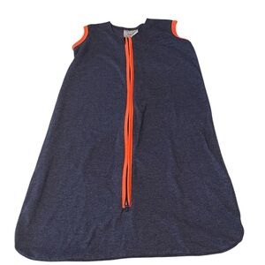 Halo Kids Sleep Sack Ideal Temp Size S Navy with Orange Trim Zip Easy Access EUC